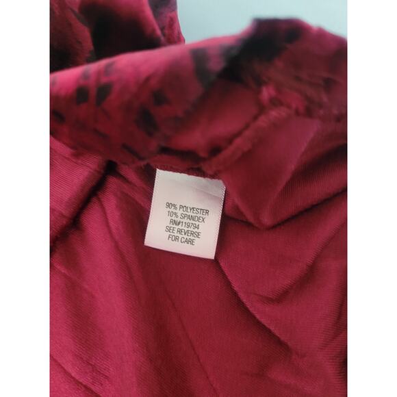 Y2k Apt 9 Velvet Babydoll Tunic Top Size XL Red Vamp Grunge Whimsigoth - Picture 8 of 9